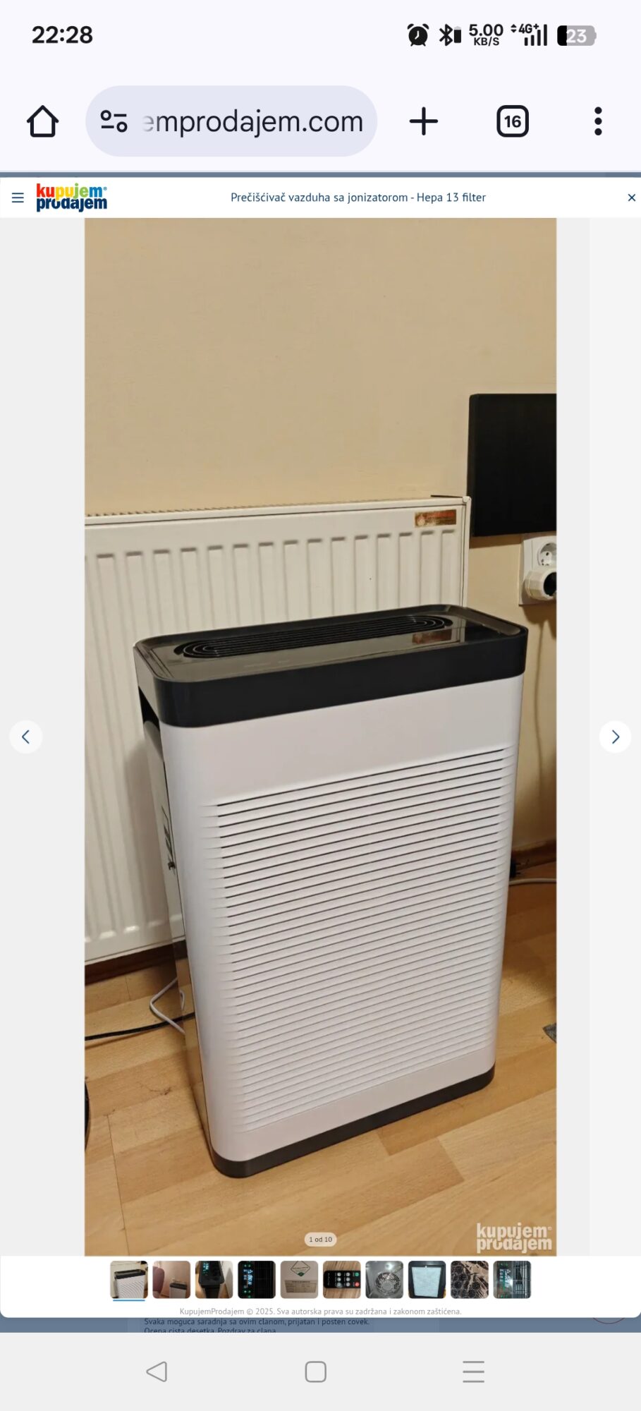 Prečišćivač vazduha sa jonizatorom – Hepa 13 filter